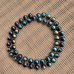 60s Black & Blue Necklace